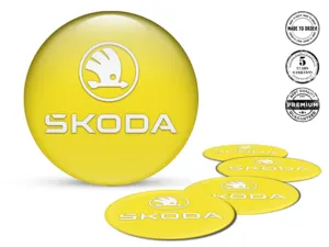 Skoda Radaufkleber Ausgabe Luxusgewölbte Logos